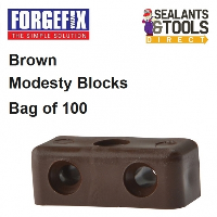 Forgefix Modesty Blocks Brown Pack of 100 100MOD1