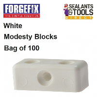 Forgefix Modesty Blocks White Pack of 100 100MOD0