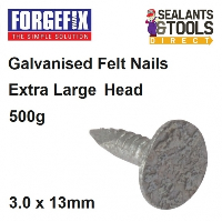ForgeFix Felt Nails Galvanised Clout 13mm 500g bag 500NLF13GB