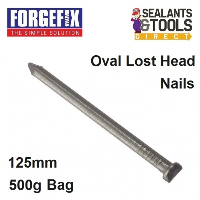 ForgeFix Oval Lost Head Nails 125mm 500NLOH125B 500g 