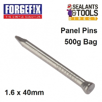 ForgeFix Panel Pins Bright 40mm 500g Bag 500NLPP40B