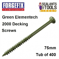 Forgefix Premium Torx Decking Screws 75mm FFDS4575GT Tub 400