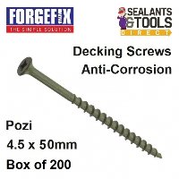 Forgefix Treated Timber Decking Screws 4.5 x 50mm Box 200 DS4550
