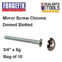 Forgefix Mirror Screw Domed Head 20mm 8g Bag of 10 10MS34CP