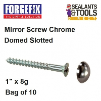 Forgefix Mirror Screw Domed Head 25mm 8g Bag of 10 10MS1CP