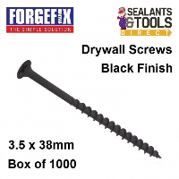 ForgeFix Drywall Plasterboard Screws 38mm Black 1000 DWS38BP