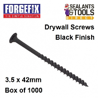 ForgeFix Drywall Plasterboard Screws 42mm Black 1000 DWS42BP