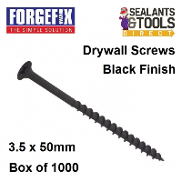 ForgeFix Drywall Plasterboard Screws 50mm Black 1000 DWS50BP