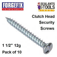 ForgeFix Clutch Head Security Screws 38mm 12g Pack 10 CHS11212ZP