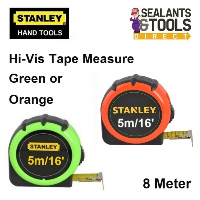 Stanley Hi Vis 8 Meter Tape Measure Green or Orange - Dont Mind