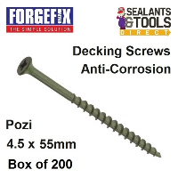 Forgefix Treated Timber Decking Screws 4.5 x 55mm Box 200 DS4555