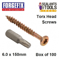 ForgeFix Torxfast Multi Purpose Torx Screws 6.0 150mm Box 100 FFT6150Y