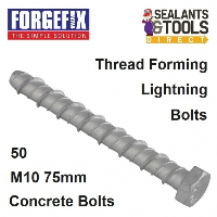ForgeFix Lightning Concrete Bolt Fixing M10 75mm LGB1075 Box 50