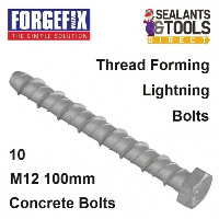 ForgeFix Lightning Concrete Bolt Fixing M12 100mm 10LGB10100 10 Pack