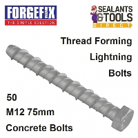 ForgeFix Lightning Concrete Bolt Fixing M12 75mm LGB1275 Box 50