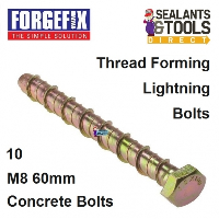 ForgeFix Lightning Concrete Bolt Fixing M8 60mm 10THB860 10 Pack