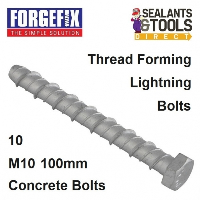 ForgeFix Lightning Concrete Bolt Fixing M10 100mm 10LGB10100 10 Pack