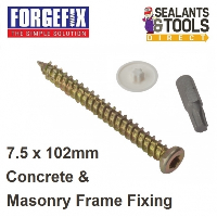 Forgefix Frame Fixing 7.5 102mm Concrete Masonry Screw's 100 Box CFS102