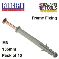 Forgefix Plug Screw Frame Fixing M8 135mm 10FF8135 10 Pack