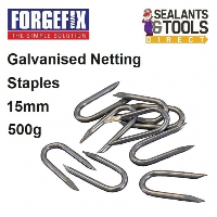 Galvanised Netting Staples Wire U Shape 15mm 500g 