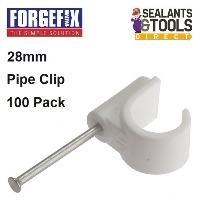 Forgefix Masonry Nail Pipe Clip 28mm PCMN28 100 Pack 
