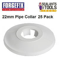 Forgefix Pipe Cover 22mm White Collar Surround 25 Pack