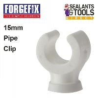 Forgefix Pipe Clip 15mm Snap In Open Lock Single Bracket 100 Pack 