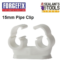 Forgefix Pipe Clip Clip Lock 15mm Double Bracket PCDC15 50 Pack