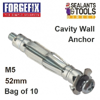 Forgefix Cavity Anchor Wall Plug Fixing M5 52mm 10MCA552