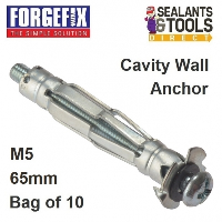 Forgefix Cavity Anchor Wall Plug Fixing M5 65mm 10MCA565