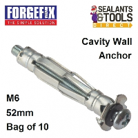 Forgefix Cavity Anchor Wall Plug Fixing M6 52mm 10MCA652 