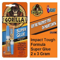 Gorilla Glue Super Glue Impact Tough 2 x 3 gram