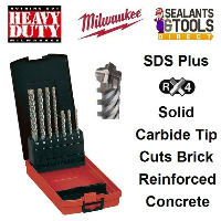 Milwaukee SDS Plus RX4 Concrete and Masonry Drill Bit Set 4932352051
