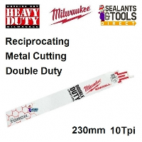 Milwaukee Sawzall 230mm Metal Torch 10Tpi - Pack of 1 - Reciprocating Recip Saw Blade