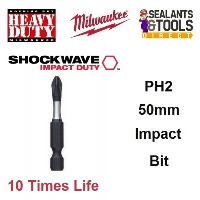 Milwaukee Shockwave Impact Duty PH2 50mm Philips Bit 4932430854