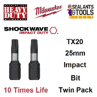 Milwaukee Shockwave Impact Duty TX20 Torx Bit Twin Pack 4932430874