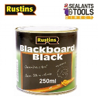 Rustins Black Blackboard Board Paint 250ml BLAB250