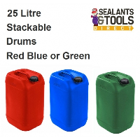 25 Litre PL25 Plastic Liquid Container Drum Can Red Blue or Green