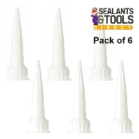 380ml C4 Silicone Sealant Large Tube Nozzles Pack of 6