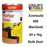 Everbuild 208 Powder Mortar Tone Colouring Marigold 24 x 1Kg Bulk Deal
