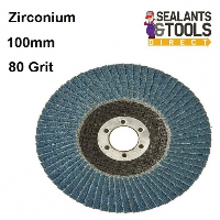 Zirconium Heavy Duty Flap Disc Sanding Grinding 100mm - 80 grit 763614