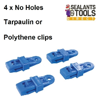No Holes Tarpaulin and Plastic Sheet Tie Clips 4 Pack 231639