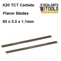 K20 TCT Planer Blades 80mm x 5.5mm x 1.1mm 273237 Carbide Twin pack
