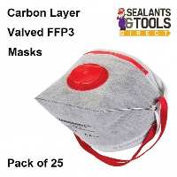 Silverline Valved Dust Masks Active Carbon FFP3 NR 457043 Box 25 