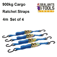 Silverline Cargo Lash Ratchet Straps 4 Meter Set of 4