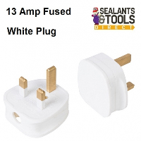 Power Master Electric 3 Pin Plug 13amp Fused White 654447