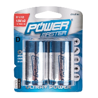 Power Master D Type Battery LR20 485322 Twin Pack
