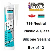 Dow Corning 799 Plastic Glass Polycarbonate Silicone Sealant Box of 12