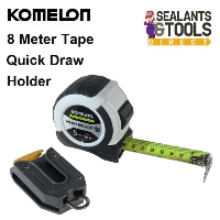 Komelon 8m Tape Measure and Quick Draw Holder XMS17PROTAPE