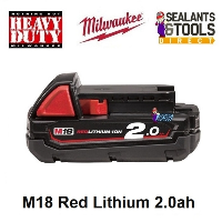 Milwaukee M18 M18B2 Red Lithium-Ion Battery 18 Volt 2.0Ah 